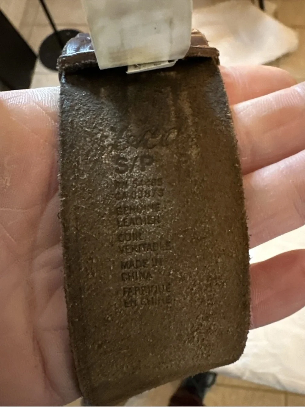 AEO EMBOSSED BOHO LEATHER BELT SMALL